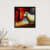 Spirit Animal Sheep 3 Poster (Küche)