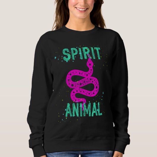 Spirit Animal Snake Lover Pink Animals Comfort Cut Sweatshirt (Vorderseite)
