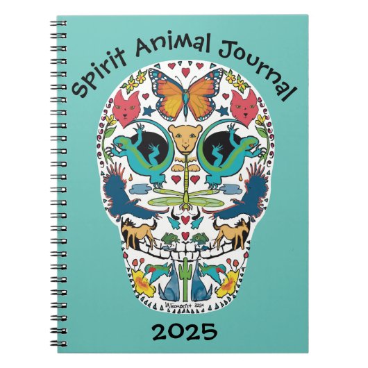 Spirit Animal Sugar Skull Notebook Journal Notizblock (Vorderseite)