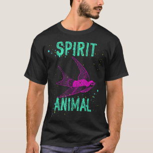 Spirit Animal Swallow Bird Pink Animes Comfort Cu T-Shirt