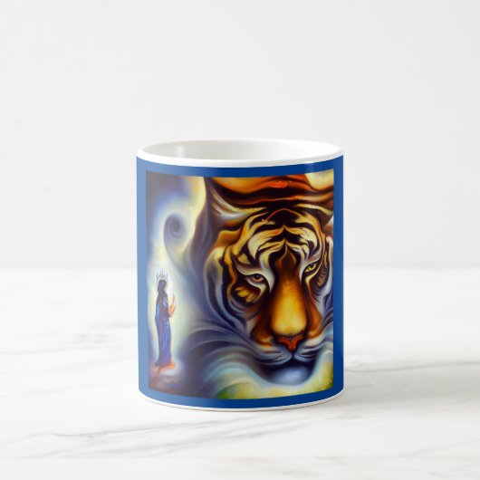Spirit Animal Tiger 4 Kaffeetasse (Mittel)