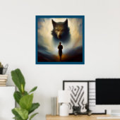 Spirit Animal Wolf 2 Poster (Heimbüro)