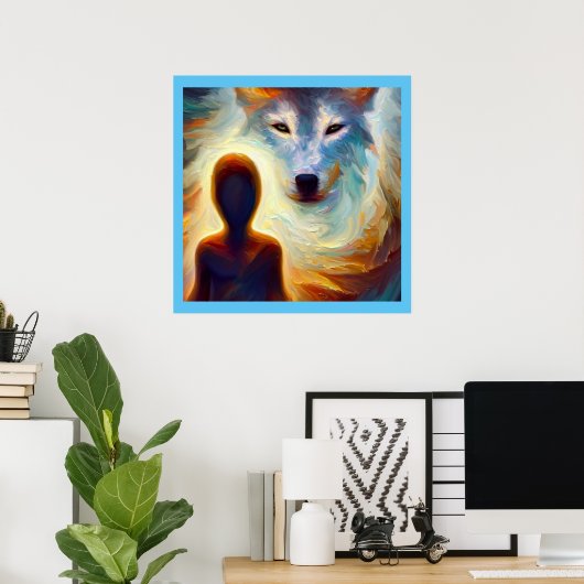 Spirit Animal Wolf 3 Poster (Heimbüro)