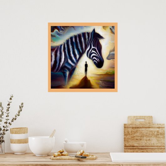 Spirit Animal Zebra 1 Poster (Küche)
