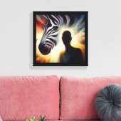 Spirit Animal Zebra 2 Leinwanddruck (Insitu (Wohnzimmer))