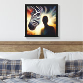 Spirit Animal Zebra 2 Leinwanddruck (Insitu (Schlafzimmer))