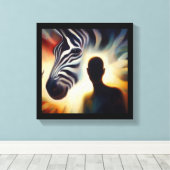 Spirit Animal Zebra 2 Leinwanddruck (Insitu (Holzboden))
