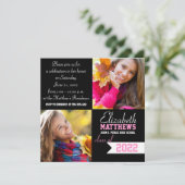 Spirit Banner Zwei-Foto-Abschluss Einladung (Stehend Vorderseite)