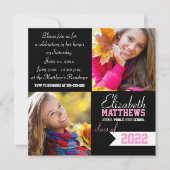 Spirit Banner Zwei-Foto-Abschluss Einladung (Vorderseite)