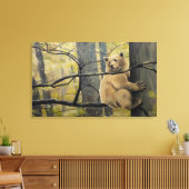 Spirit Bear Canvas druckt Kermode Bärenmalerei Leinwanddruck (Insitu (Wohnzimmer))