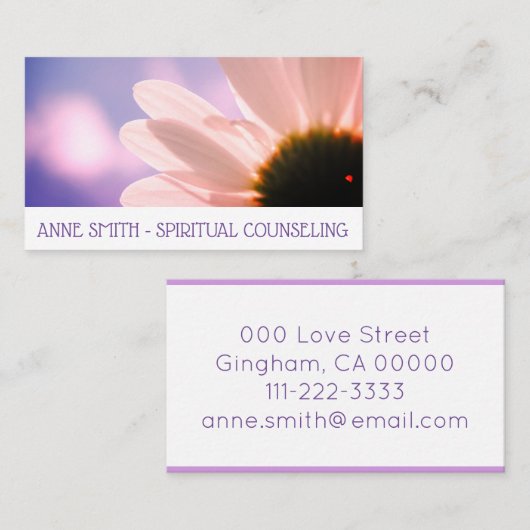 Spirit BLumen Himmel Gänseblümchen Berater Visitenkarte (Vorne/Hinten)