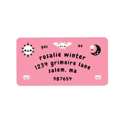 Spirit Board Adressaufkleber (Vorne)