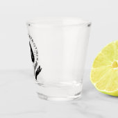 Spirit Board Black & White Halloween Gefallen Schnapsglas (Rechts)