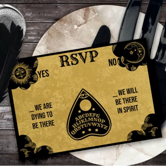 Spirit Board Gothic, Fall & Halloween-RSVP Mitteilungskarte