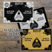 Spirit Board Gothic & Halloween Wedding RSVP Mitteilungskarte
