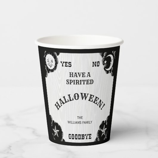 Spirit Board Halloween Pappbecher (Rückseite)