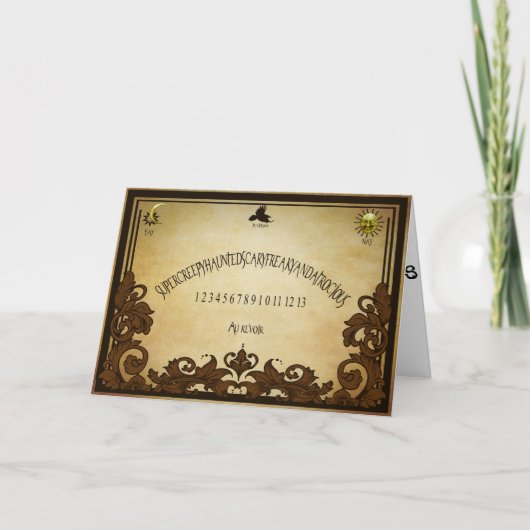 Spirit-Board-Spaß Karte (Vorderseite)