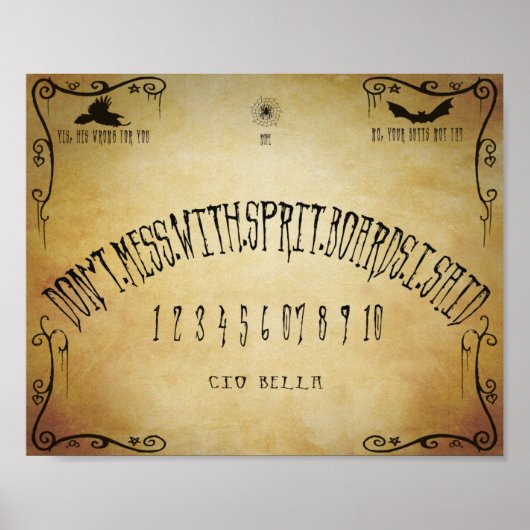 Spirit Board Spaß Poster (Vorne)