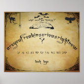 Spirit Board Spaß Poster (Vorne)