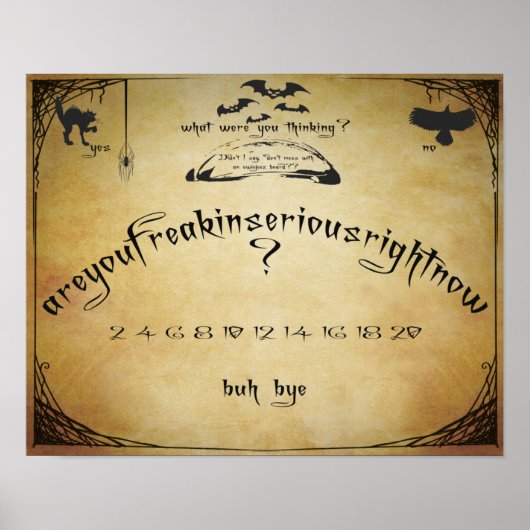 Spirit Board Spaß Poster (Vorne)