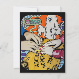 "Spirit Board Whispers" Gemälde auf einem Postkarte