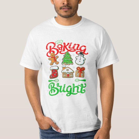 Spirit Bright Donut Christmas T-Shirt (Vorderseite)