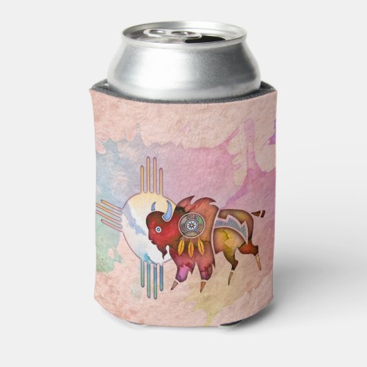 Spirit Buffalo Tiertotem Cooler Dosenkühler (Kanne Rückseite)