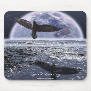 SPIRIT DANCING ~ Raven Fantasy Art Mousepad