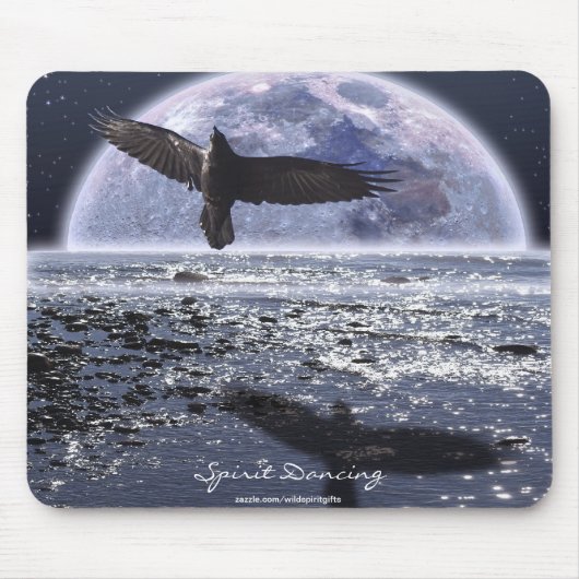 SPIRIT DANCING ~ Raven Fantasy Art Mousepad (Vorne)
