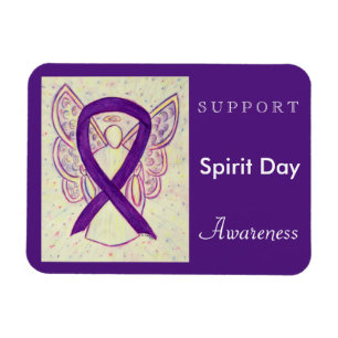 Spirit Day Awareness Ribbon Angel Custom Magnet