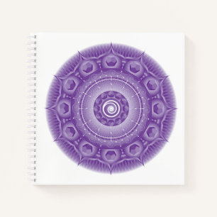 Spirit Dodecahedron Mandala Square Notebook Notizblock