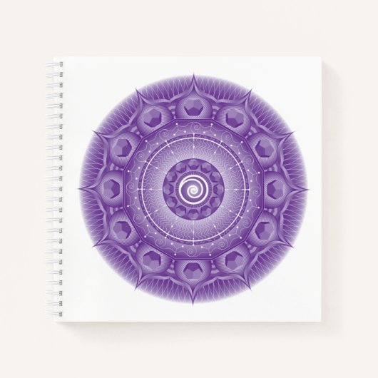 Spirit Dodecahedron Mandala Square Notebook Notizblock (Vorderseite)