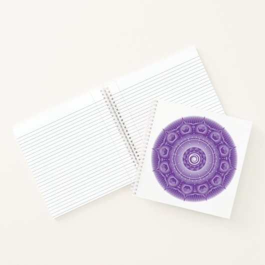 Spirit Dodecahedron Mandala Square Notebook Notizblock (Innenseite)