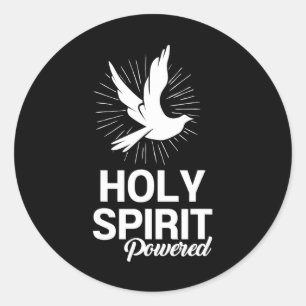 Spirit Dove trieb Christliche Geschenke für Mensch Runder Aufkleber