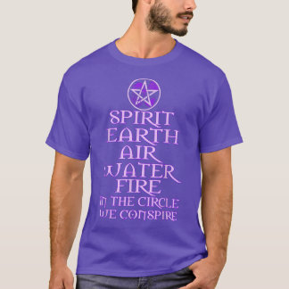 Spirit Earth Air Water Fire WiccanHexe T-Shirt