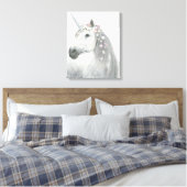 Spirit Einhorn mit Blume in Mane Leinwanddruck (Insitu (Schlafzimmer))