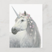 Spirit Einhorn mit Blume in Mane Postkarte (Vorderseite)