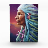 Spirit Elder Native American Fantasy Digital Art Fotoblock (Vorderseite)