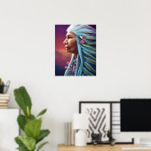 Spirit Elder Native American Fantasy Digital Art Poster (Heimbüro)
