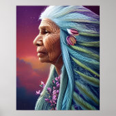 Spirit Elder Native American Fantasy Digital Art Poster (Vorne)
