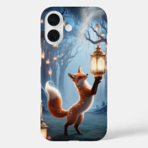 Spirit Fox Phone Case - Fantasy Lantern Forest Art