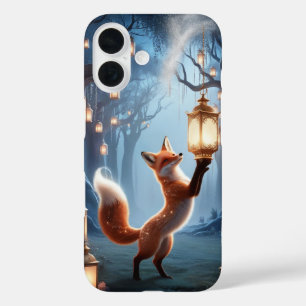 Spirit Fox Phone Case - Fantasy Lantern Forest Art