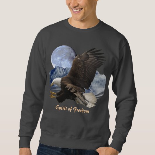 SPIRIT FREEDOM Bald Eagle Wildlife Apparel Sweatshirt (Vorderseite)