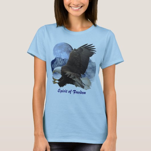 SPIRIT FREEDOM Bald Eagle Wildlife Apparel T-Shirt (Vorderseite)