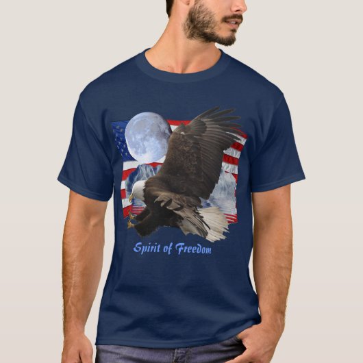 SPIRIT FREEDOM Bald Eagle Wildlife Apparel T-Shirt (Vorderseite)