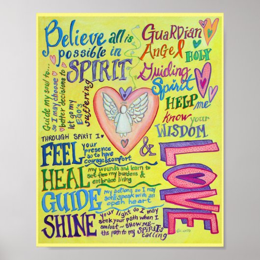 Spirit Gebet Inspiration Angel Poster Art Printwer (Vorne)