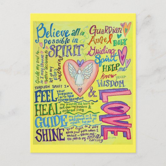 Spirit Gebet Inspiration Art Postkarten (Vorderseite)