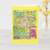 Spirit Gebet Inspirational Angel Grußkarten Karte (Gelbe Blume)