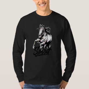 Spirit Grafik Pferdeliebhaber Reiter Pferde T-Shirt