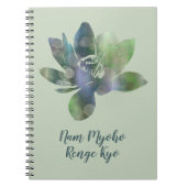 Spirit Green Circle Lotus Blume Nam Myoho Renge Notizblock (Vorderseite)